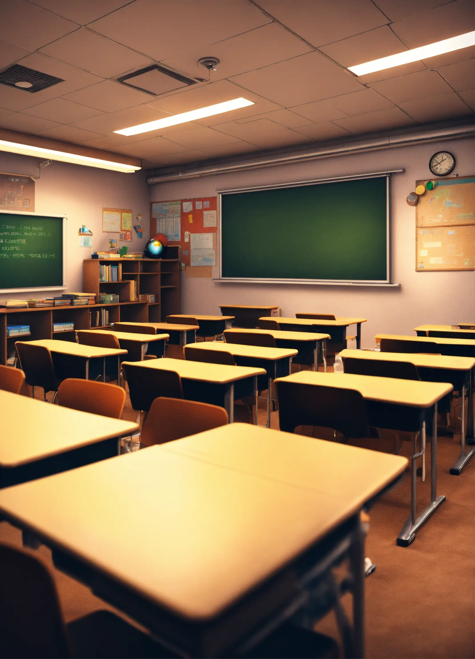 Modern kitchen with reflective ceiling